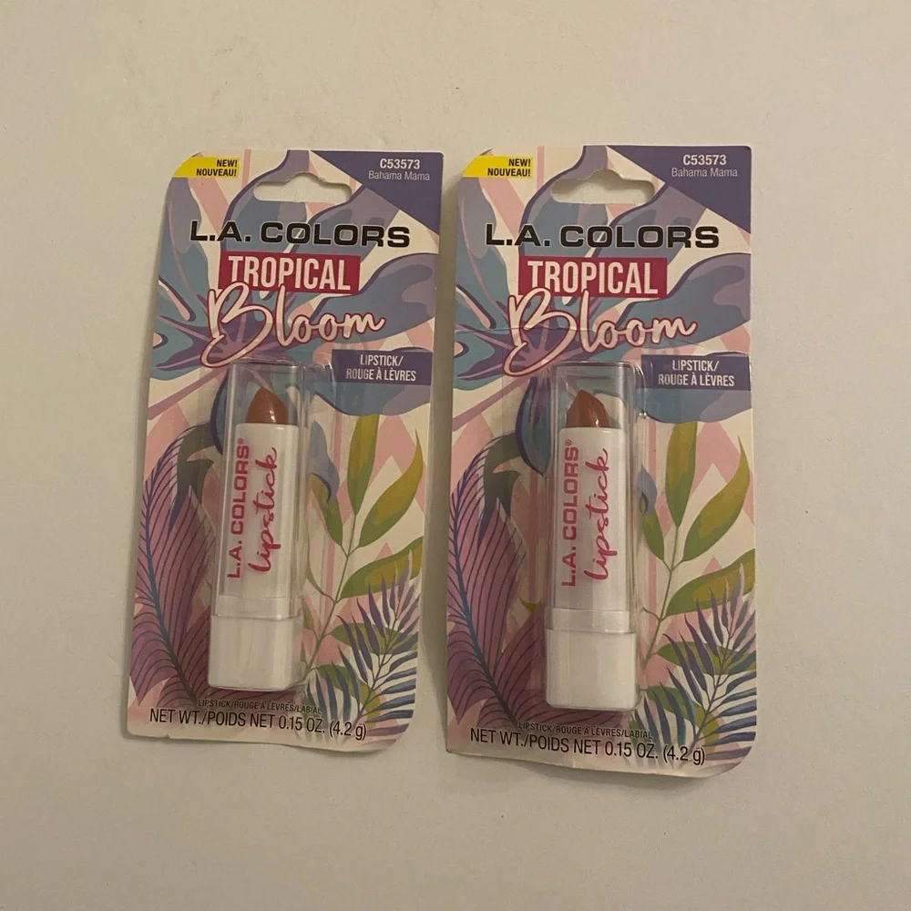 LA Colors Tropical Bloom Lipstick Bahama Mama New Sealed Bundle 2 Pack